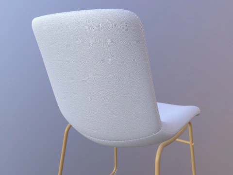 Leather Gold Chair 3D Model