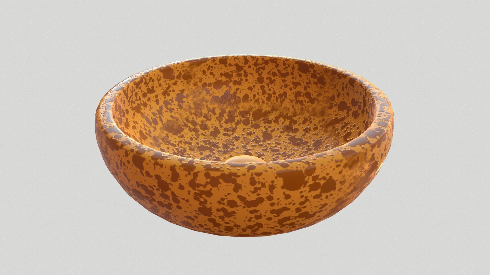 Round Brown Bowl 3D Model .c4d .max .obj .3ds .fbx .stl .blend
