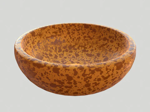 Round Brown Bowl 3D Model