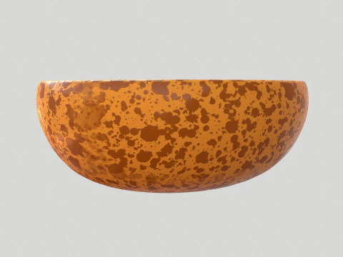 Round Brown Bowl 3D Model