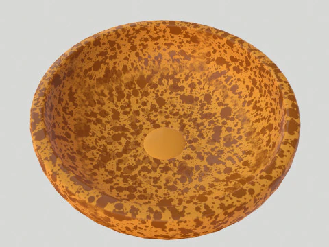 Round Brown Bowl 3D Model