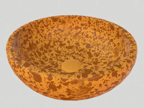 Round Brown Bowl 3D Model