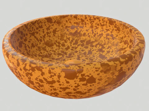 Round Brown Bowl 3D Model