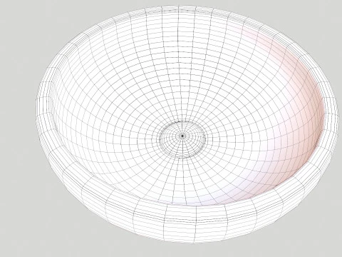 Round Brown Bowl 3D Model