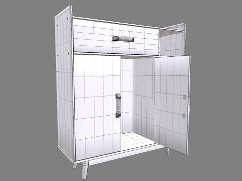 SideBoard Storage Cabinet 3D Model