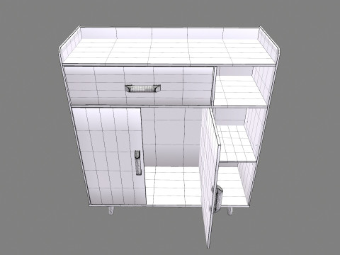 SideBoard Storage Cabinet 3D Model