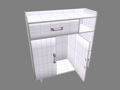 SideBoard Storage Cabinet 3D Model