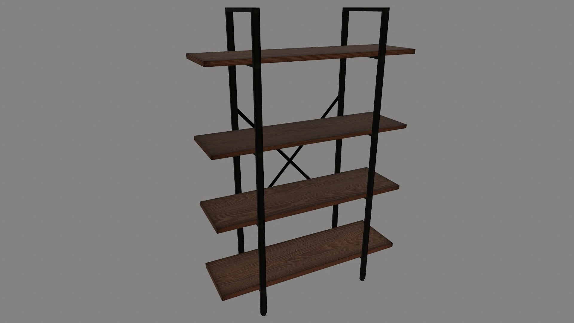 Wooden Shelf 3D Model .c4d .max .obj .3ds .fbx .stl .blend 