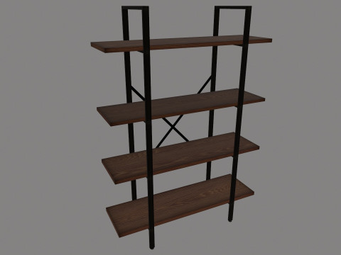 Holzregal 3D Modell