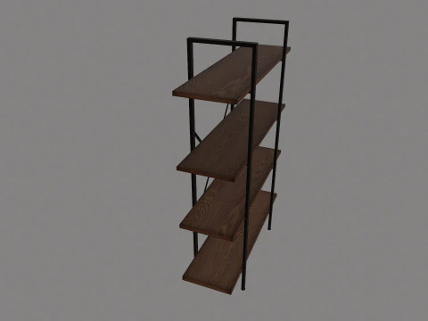Wooden Shelf 3D Model
