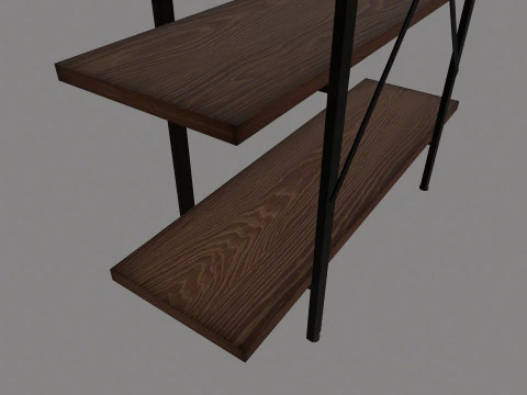 Wooden Shelf 3D Model