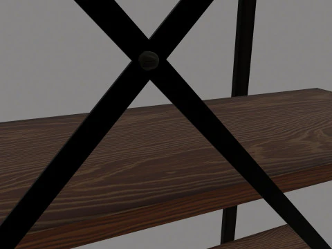 Wooden Shelf 3D Model
