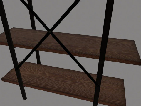 Wooden Shelf 3D Model