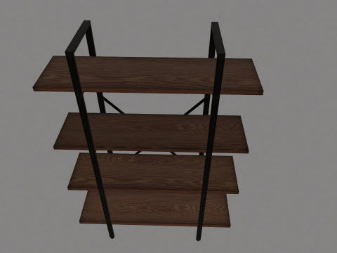 Wooden Shelf 3D Model
