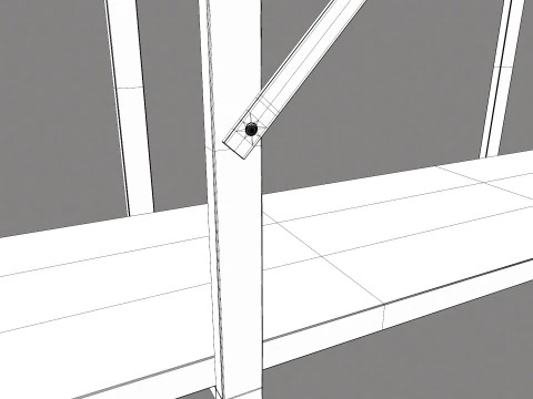Wooden Shelf 3D Model