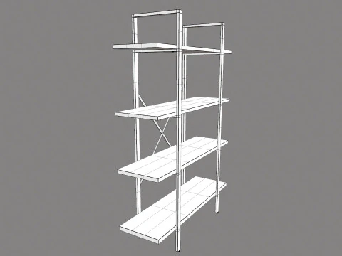 Wooden Shelf 3D Model