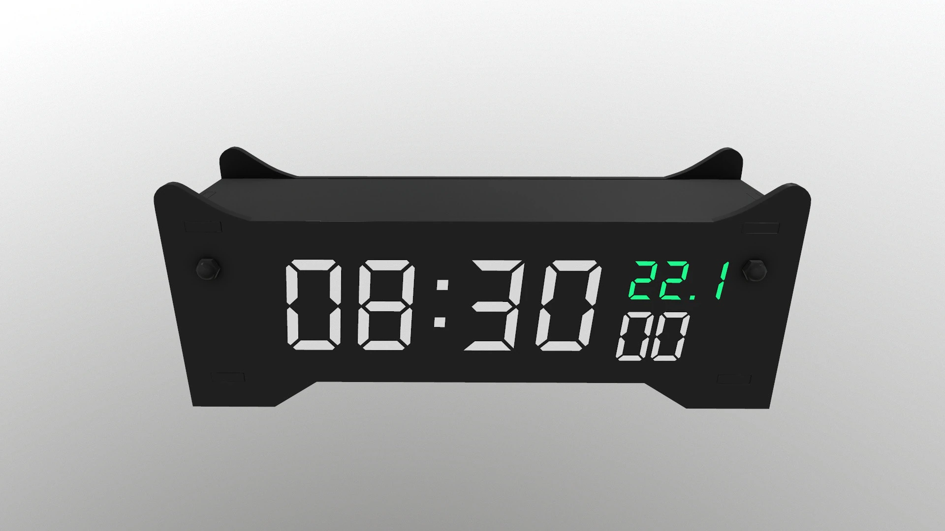 Digital Clock 3D Model .c4d .max .obj .3ds .fbx .stl .blend 