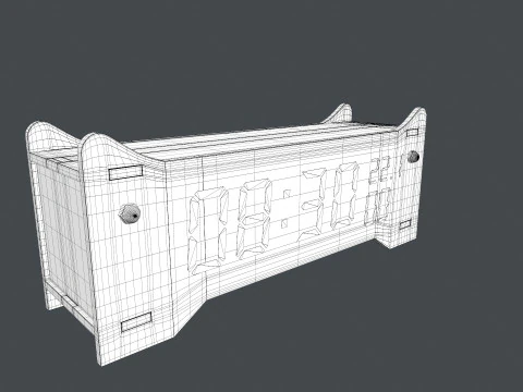 Digital Clock 3D Model
