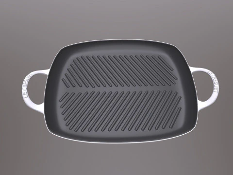 Shallow Rectangular Grill Stain Black 3D Model