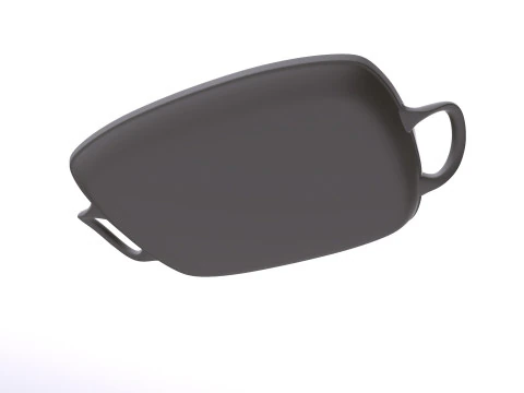Shallow Rectangular Grill Stain Black 3D Model