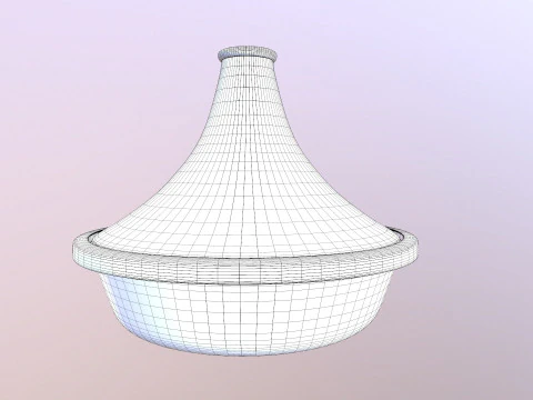 Creuset Tagine Stoneware Funnel Lid 3D Model