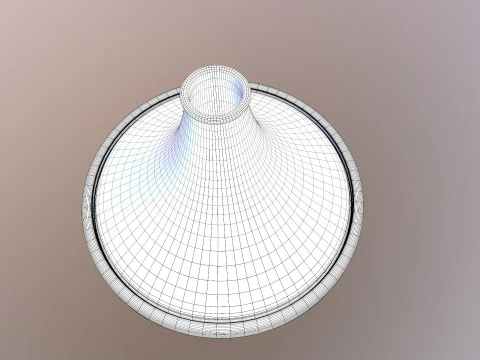 Creuset Tagine Stoneware Funnel Lid 3D Model