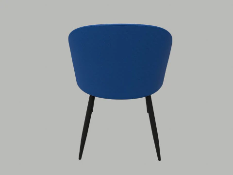 Krzesło do jadalni w kolorze niebieskim Model 3D