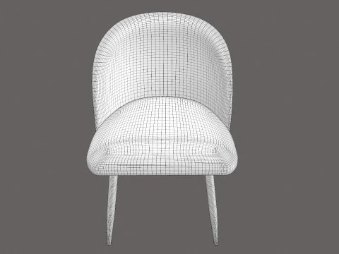 Krzesło do jadalni w kolorze niebieskim Model 3D