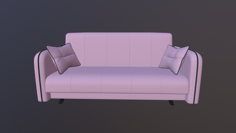 Fabric Sofa 3D Model .c4d .max .obj .3ds .fbx .stl .blend 
