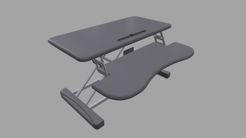 Standing Desk 3D Model .c4d .max .obj .3ds .fbx .stl .blend 
