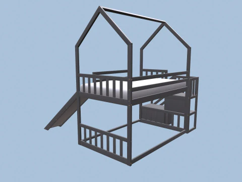 Bunk Bed 3D Model