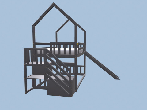 이층침대 3D 모델