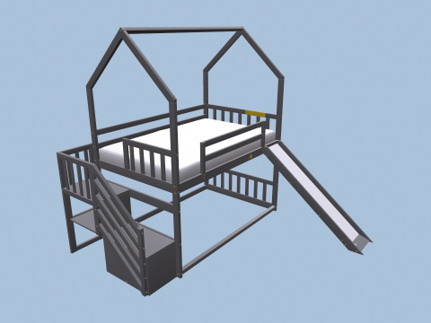 이층침대 3D 모델