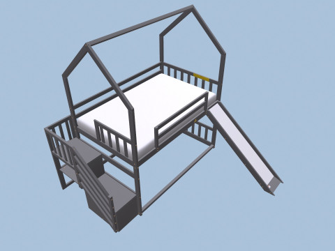 이층침대 3D 모델
