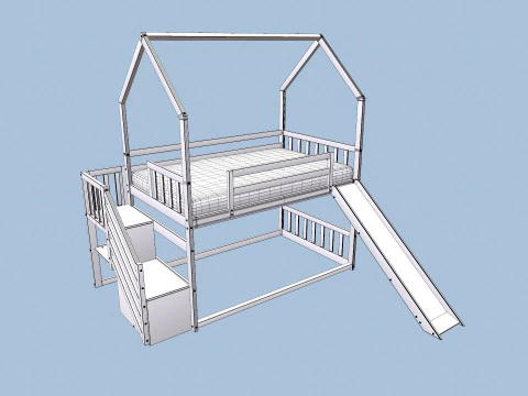 Bunk Bed 3D Model