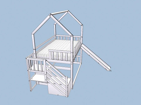 Bunk Bed 3D Model