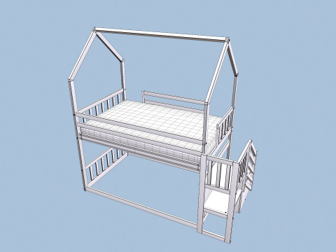 이층침대 3D 모델