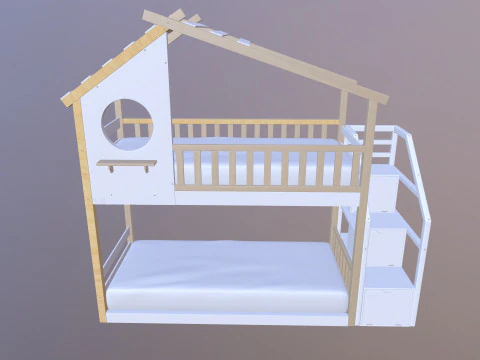 Bunk Bed 3D Model