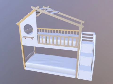 Bunk Bed 3D Model