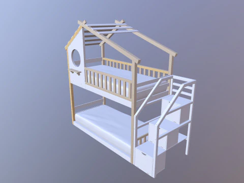 Bunk Bed 3D Model