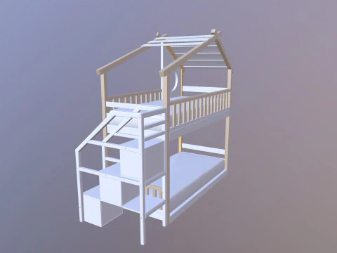 Bunk Bed 3D Model