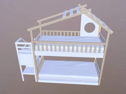 Bunk Bed 3D Model
