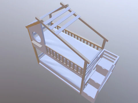 Bunk Bed 3D Model
