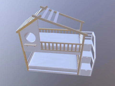 Bunk Bed 3D Model