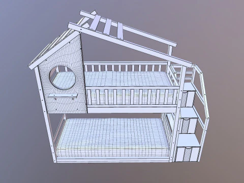 Bunk Bed 3D Model