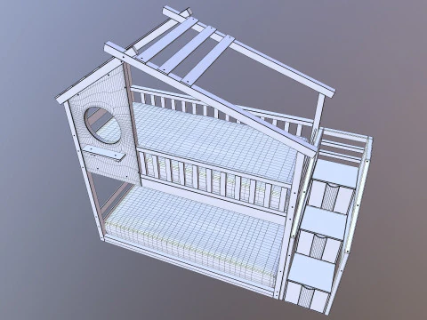 Bunk Bed 3D Model