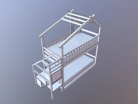 Bunk Bed 3D Model