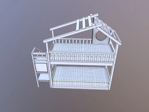 Bunk Bed 3D Model