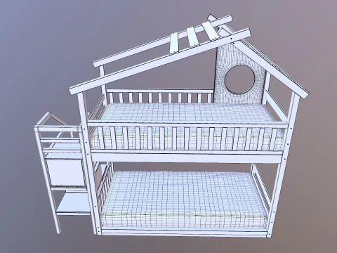 Bunk Bed 3D Model