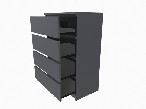 Chest of 4 Drawer 3D Model